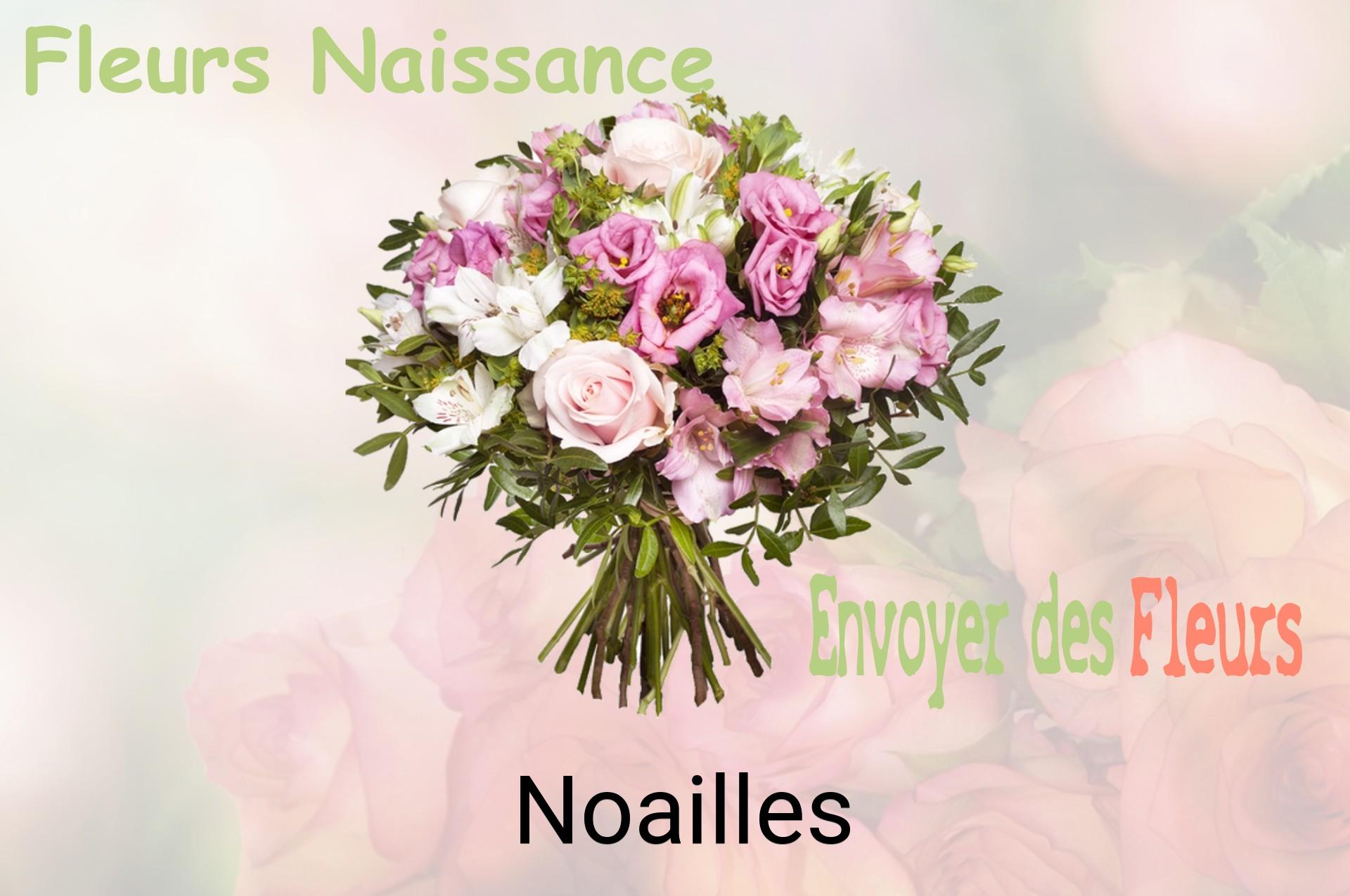 Bouquet de fleurs de naissance livré à Noailles