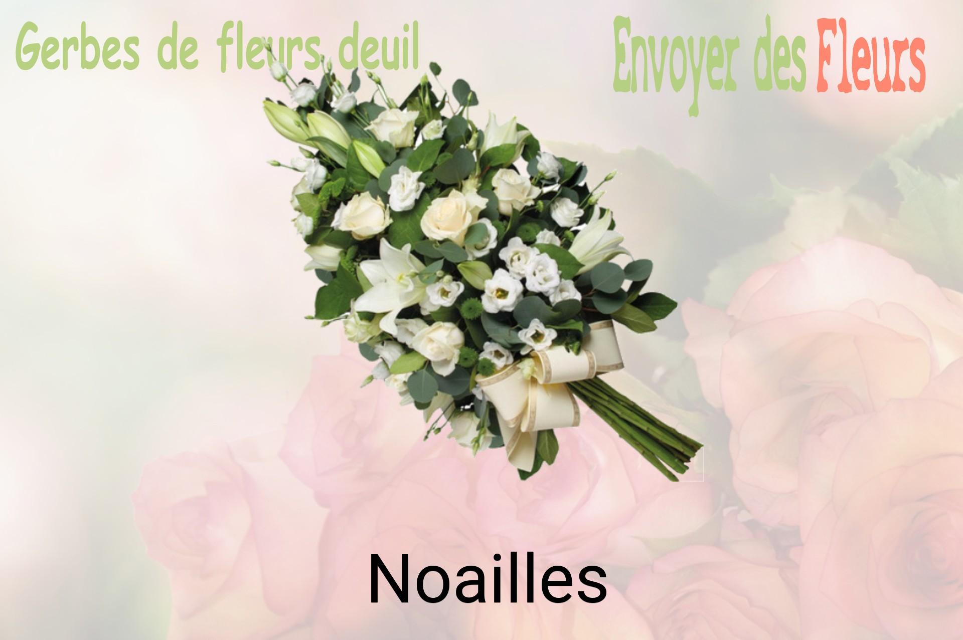 Gerbe de fleurs de deuil livrée à Noailles